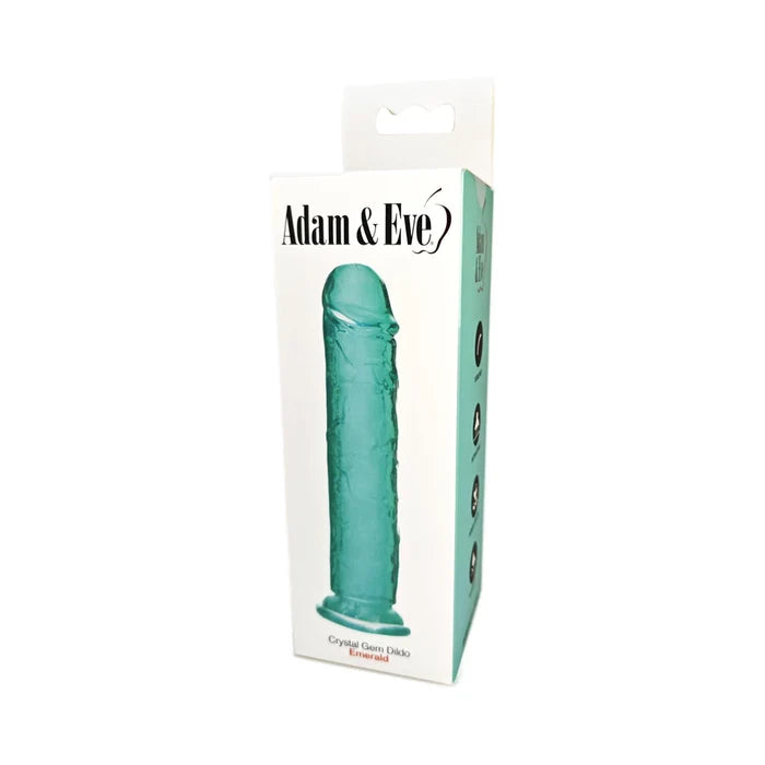 Adam & Eve Crystal Gem 7" Dildo - Emerald