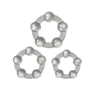 Three Amigos Clear Cock Ring Set