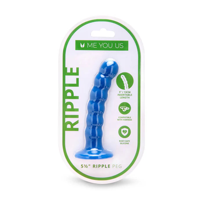 Me You Us 5.5 in. Ripple G-Spot Peg - Blue