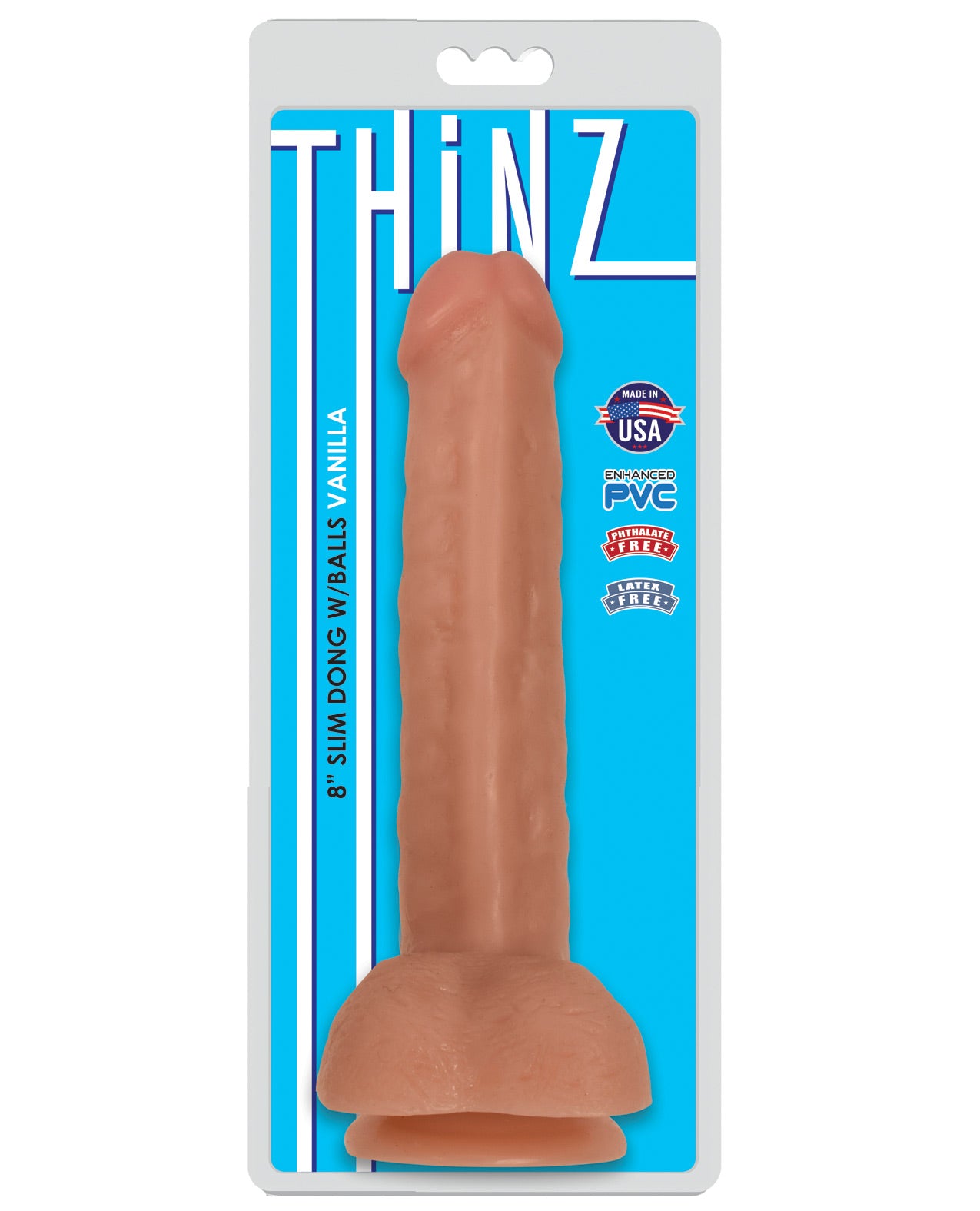 Thinz 8" Slim Dong w/Balls - Light