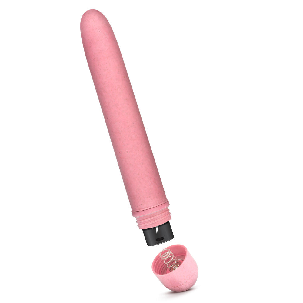 Gaia By Blush® | Eco: Plant-Based 7" Slim Multispeed Vibrator in Coral - Made from Sustainable BioFeel™
