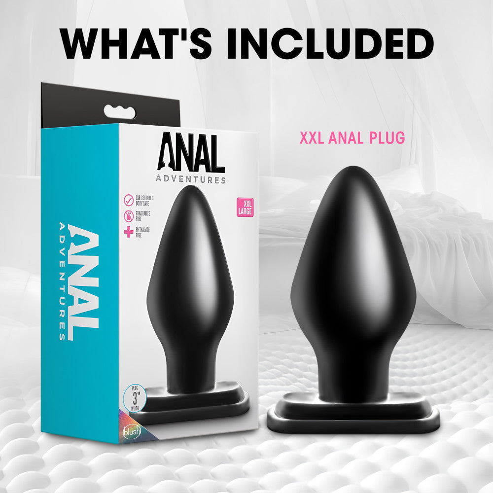 Anal Adventures By Blush® | XXL Black 6-Inch Anal Plug