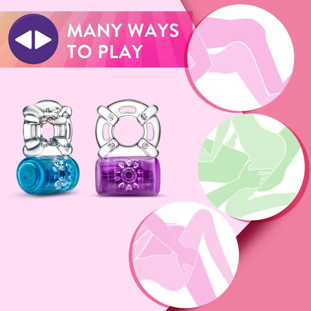 Play With Me By Blush® | Pleaser: Purple Rechargeable Vibrating Penis Ring