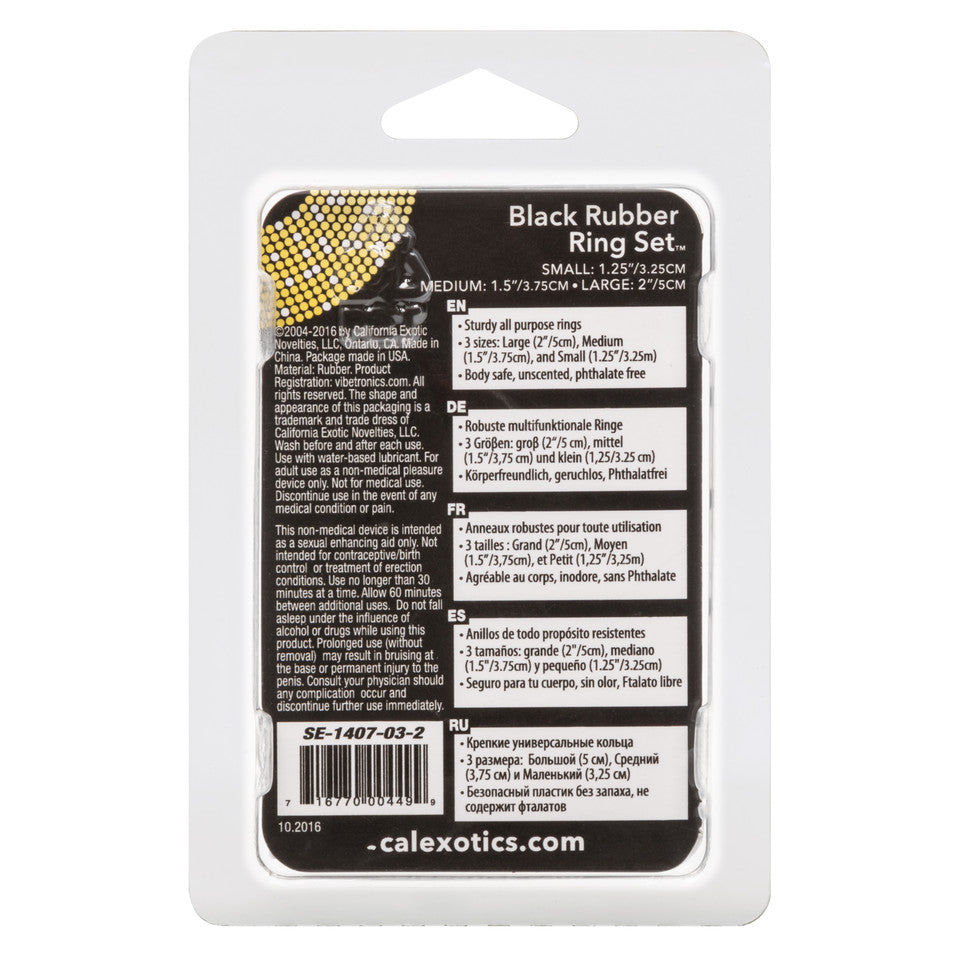 Black Rubber Ring™ - 3 Piece Set