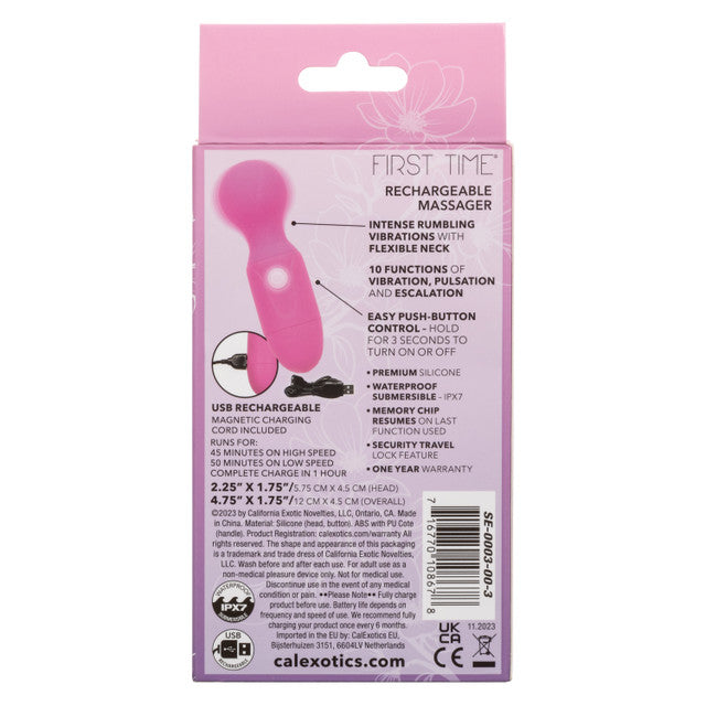 First Time® Rechargeable Massager - Pink