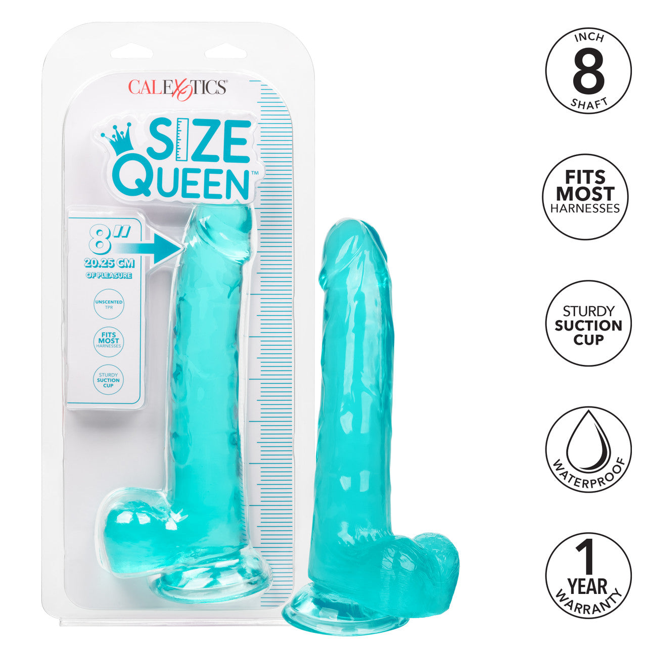 Size Queen® 8"/20.25 cm - Blue