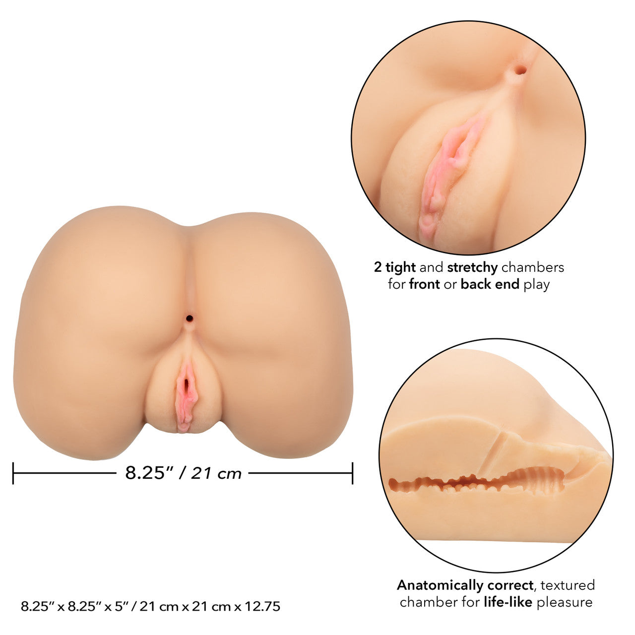 Stroke It® Life-size Ass - Ivory