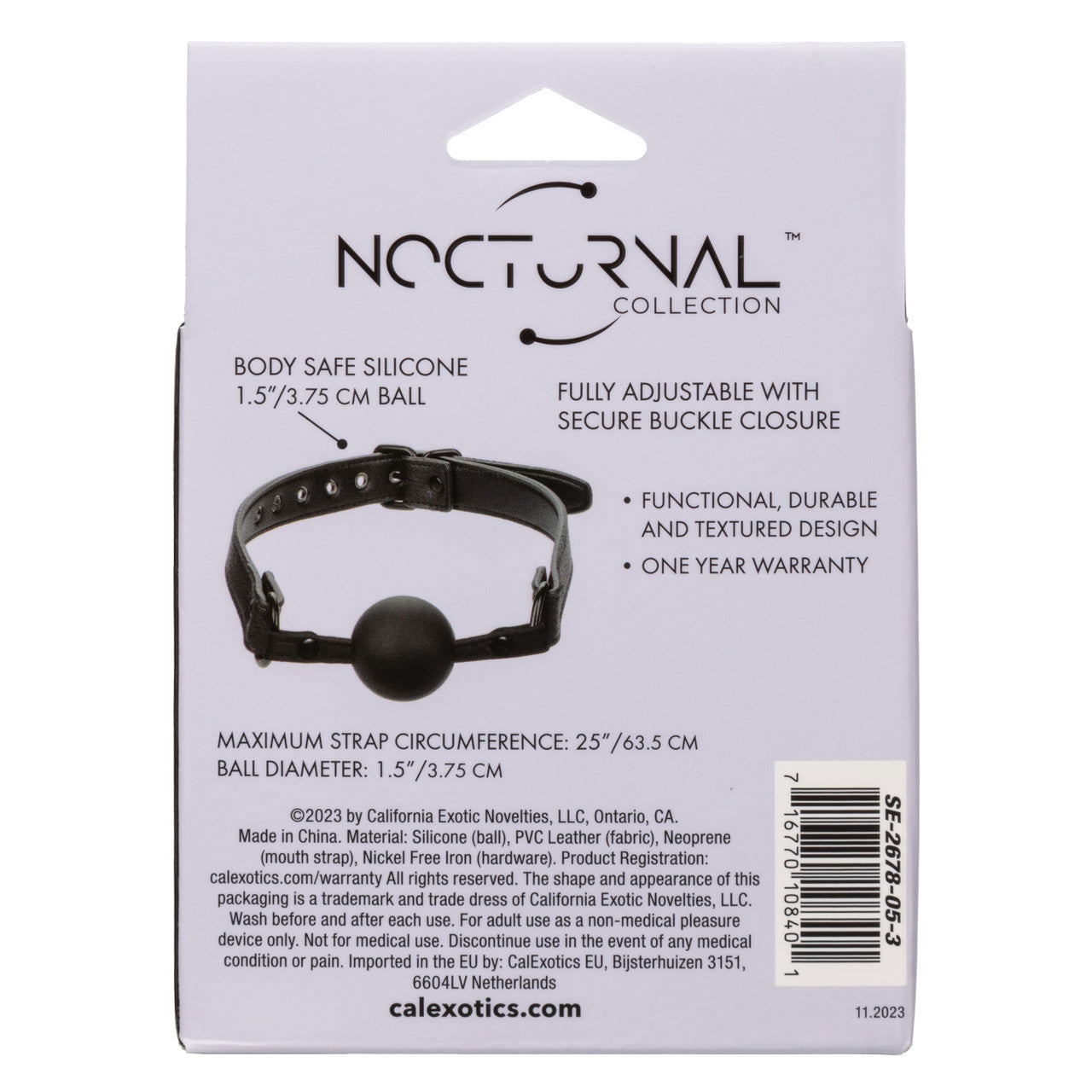 Nocturnal® Collection Ball Gag