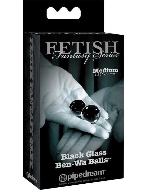 Black Glass Ben-Wa Balls - Medium