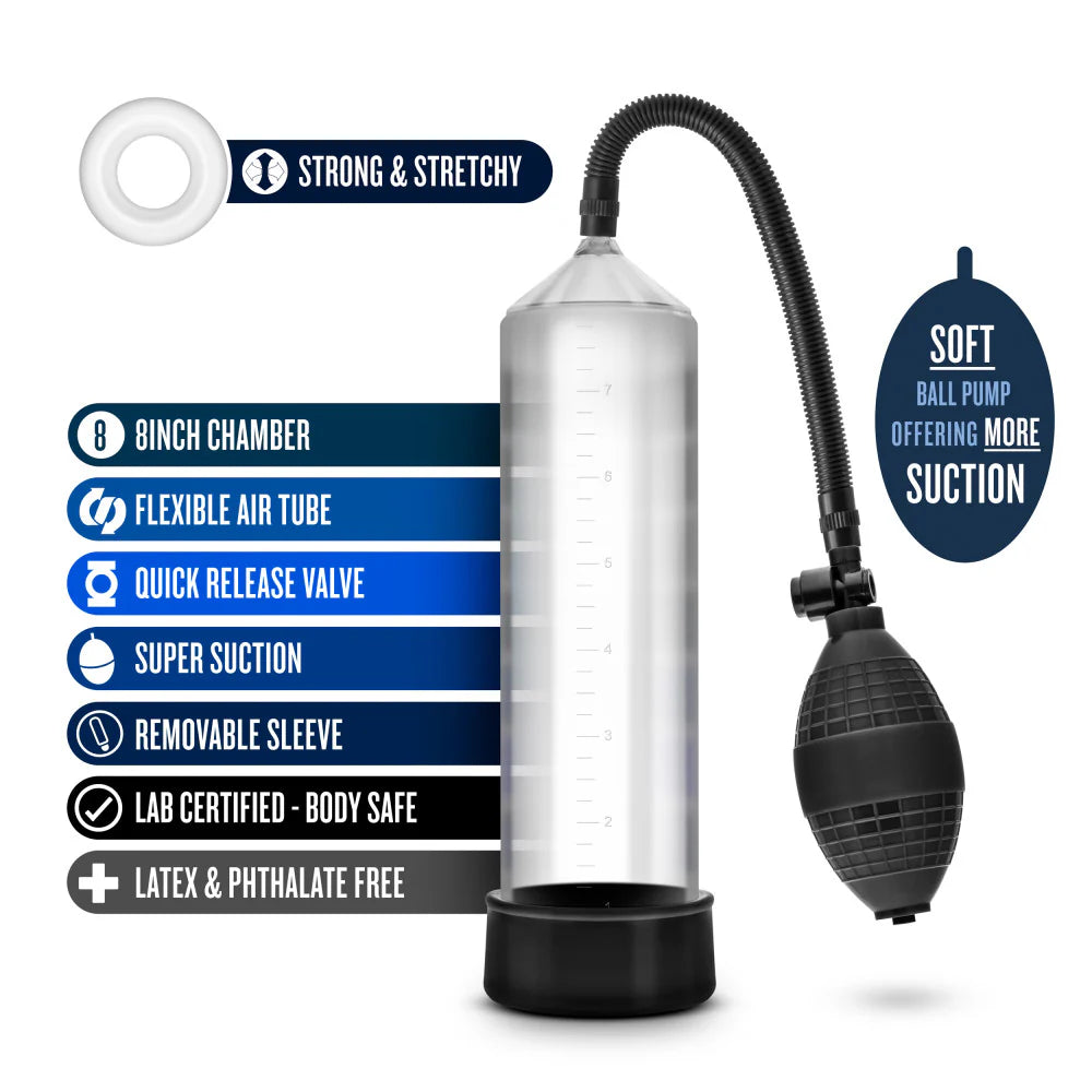 Performance By Blush® | VX101 Beginner's Male Enhancement Clear Penis Pump