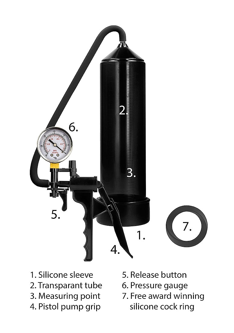 Elite Beginners Pump with PSI Gage - Black