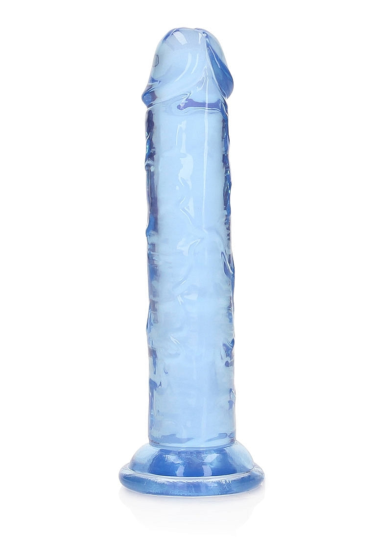 RealRock Crystal Clear Dildo - 6 " Blue