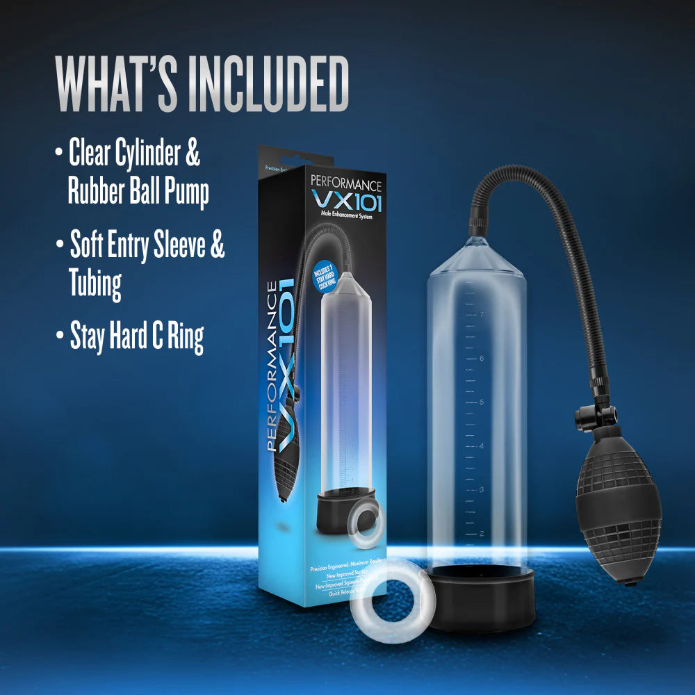 Performance By Blush® | VX101 Beginner's Male Enhancement Clear Penis Pump
