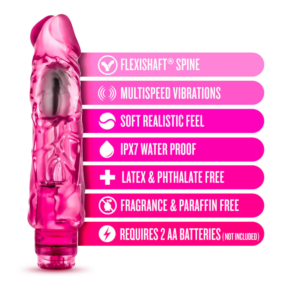 Naturally Yours By Blush® | Wild Ride Realistic Pink 9-Inch Vibrator