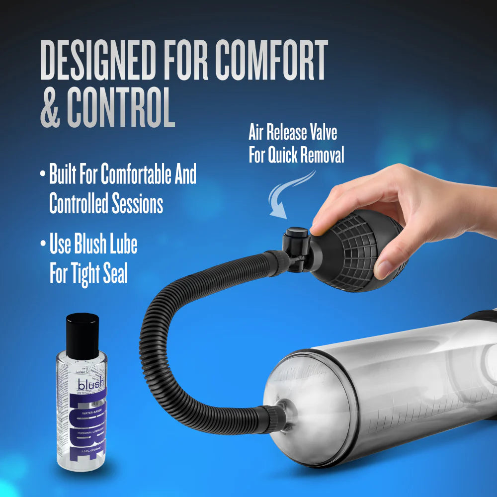 Performance By Blush® | VX101 Beginner's Male Enhancement Clear Penis Pump