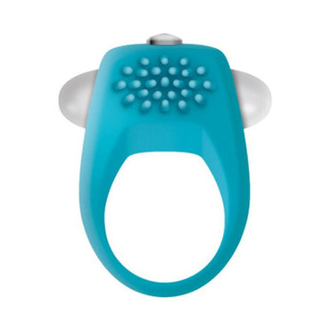 Teal Tickler Vibrating Cock Ring