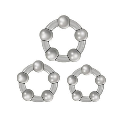 Three Amigos Clear Cock Ring Set