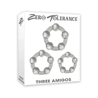 Three Amigos Clear Cock Ring Set