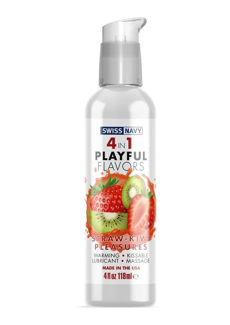 Swiss Navy 4 in 1 Strawberry Kiwi Lube - 4 oz.