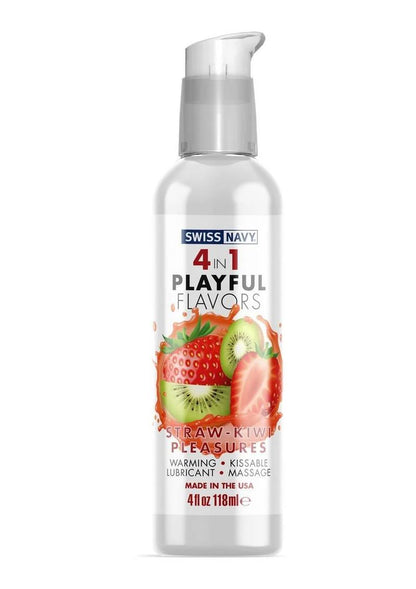 Swiss Navy 4 in 1 Strawberry Kiwi Lube - 4 oz.
