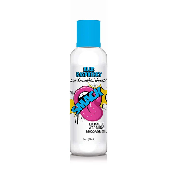 SMACK Lickable Massage Oil - Blue Raspberry 2 oz.