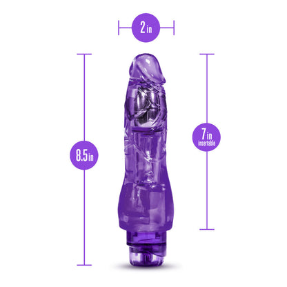 Fantasy Vibe Realistic 9-Inch Vibrating Dildo - Purple