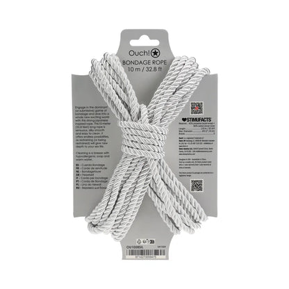 Ouch! Bondage Rope 10m Nylon - Silver