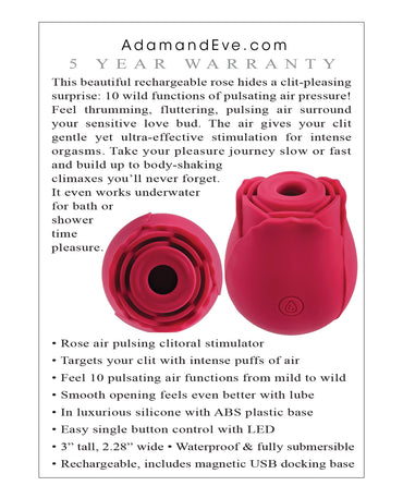 Adam & Eve Eve's Ravishing Rose Clit Pleaser - Red