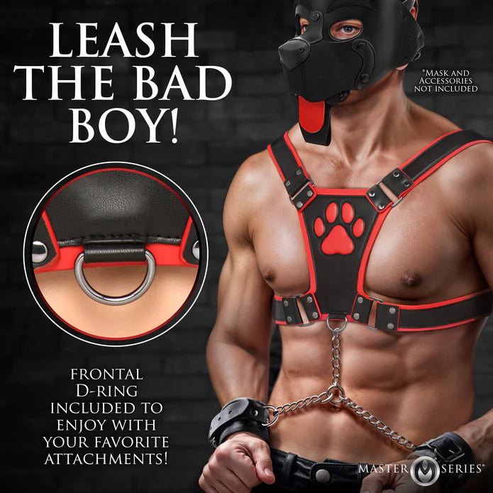 Alpha Pup Bulldog Harness - Red