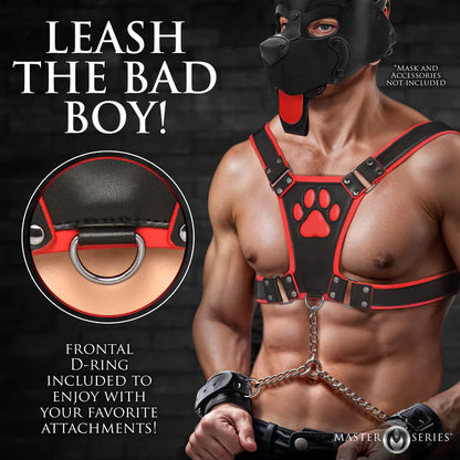 Alpha Pup Bulldog Harness - Red