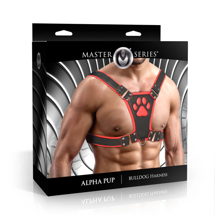 Alpha Pup Bulldog Harness - Red