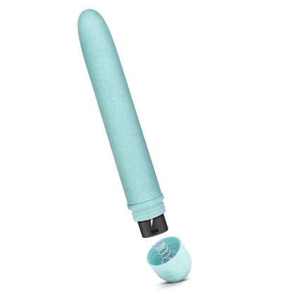 Gaia By Blush® | Eco: Plant-Based 7" Slim Multispeed Vibrator- Aqua