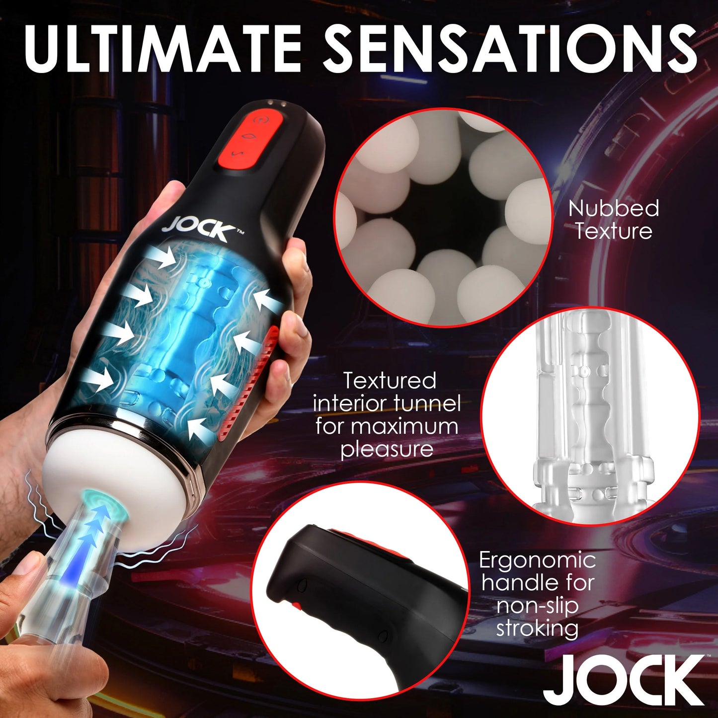 Jock 15X Sucking & Vibrating Masturbator
