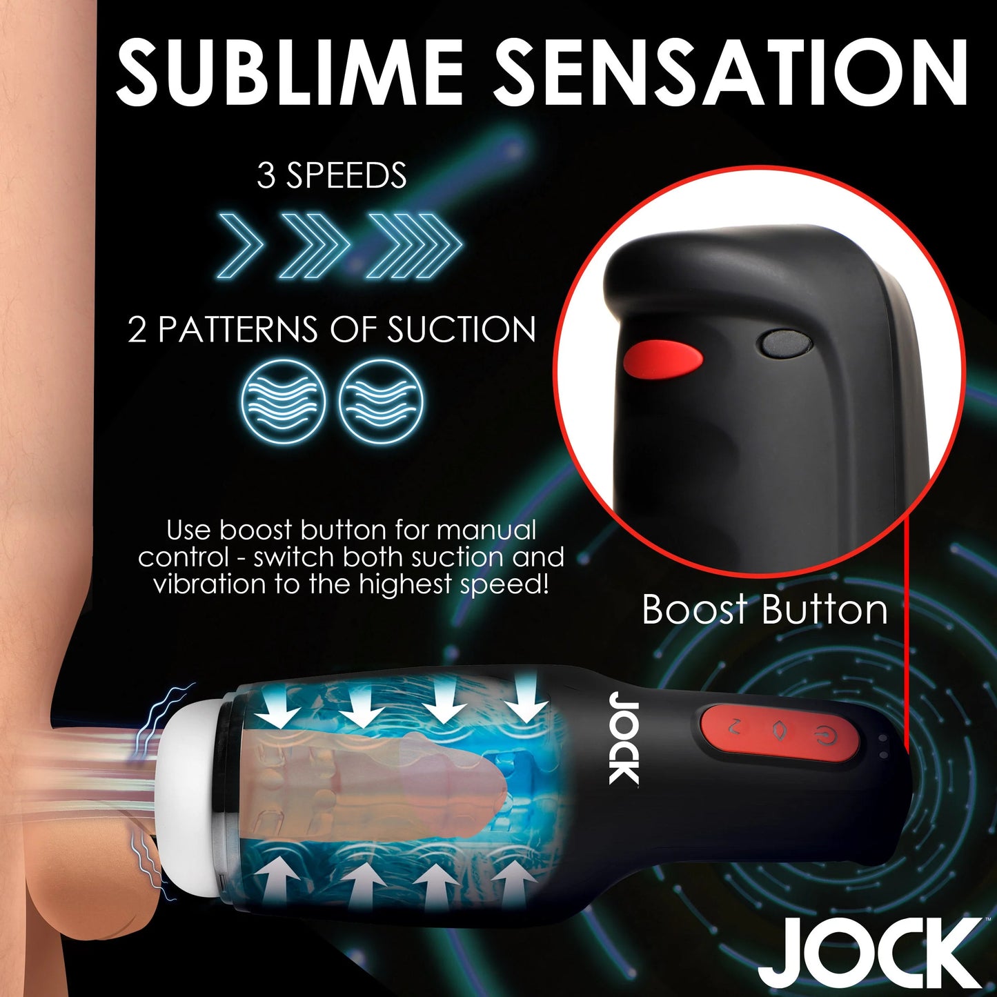 Jock 15X Sucking & Vibrating Masturbator