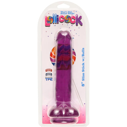 8" Slim Stick with Balls - Grape Ice