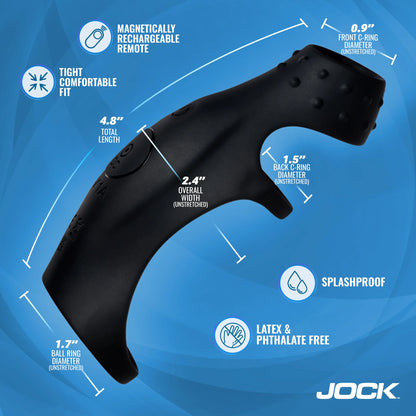 JOCK Rush Vibrating Penis Sleeve C-Ring w/ Remote