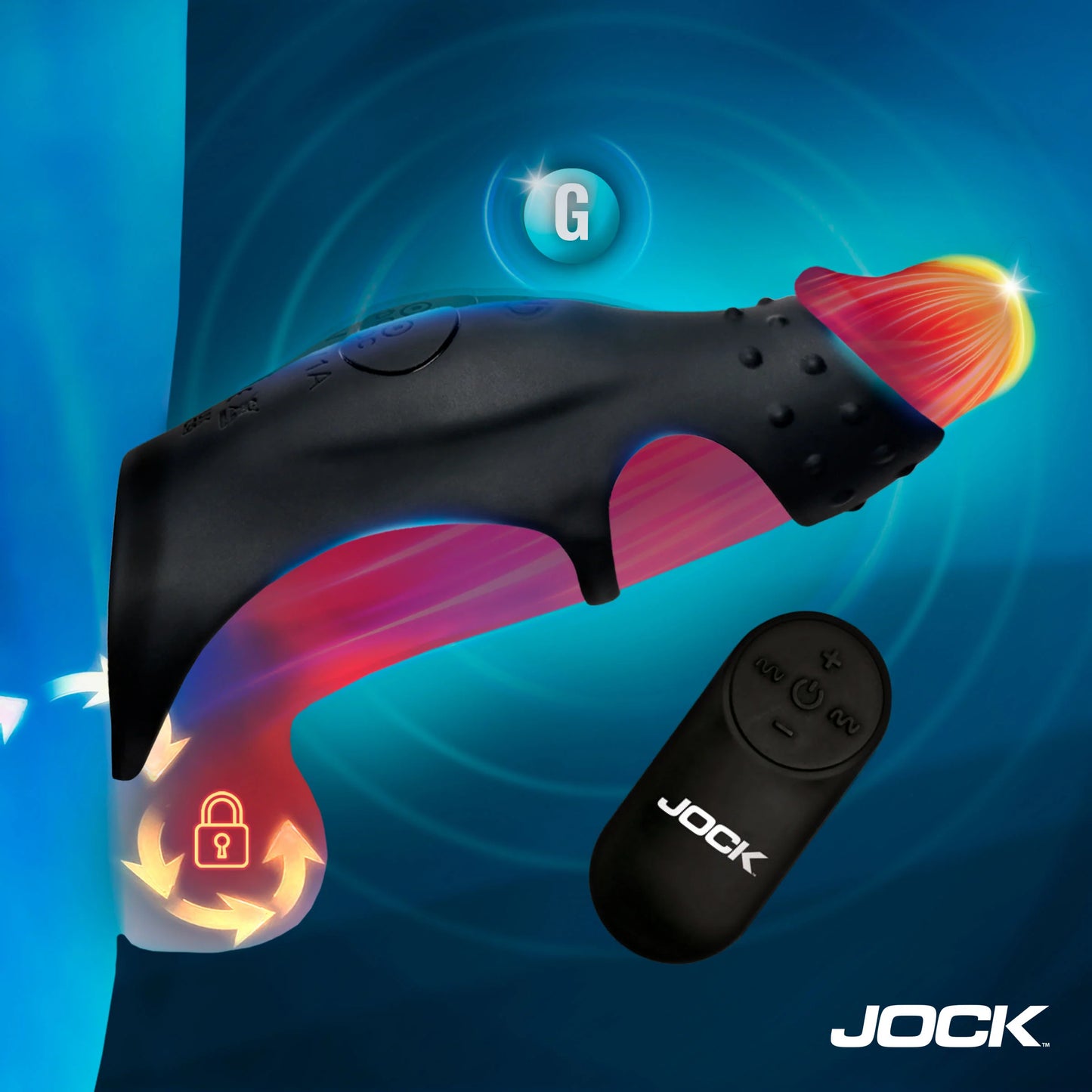 JOCK Rush Vibrating Penis Sleeve C-Ring w/ Remote