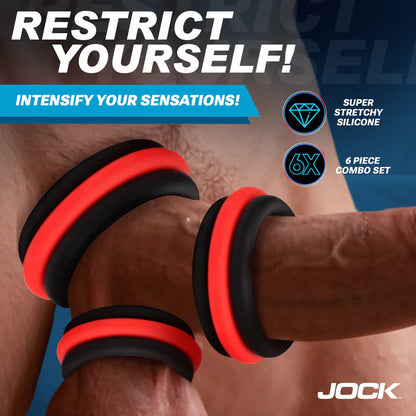 JOCK Enhancers 2-in-1 Silicone Cock Ring Set of 3