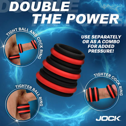 JOCK Enhancers 2-in-1 Silicone Cock Ring Set of 3