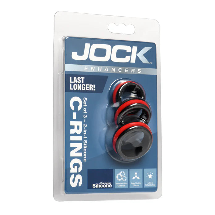 JOCK Enhancers 2-in-1 Silicone Cock Ring Set of 3