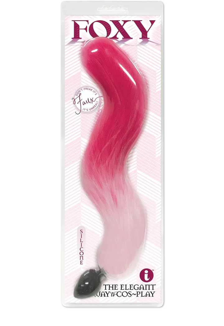 Foxy Silicone Fox Tail Plug- Pink