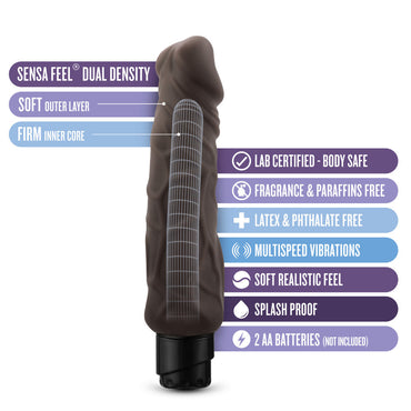 Au Naturel By Blush® | Home Wrecker Realistic Brown 9.25-Inch Long Vibrating Dildo