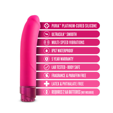 Luxe By Blush® | Beau G-Spot Pink 8.5-Inch Long Vibrating Dildo