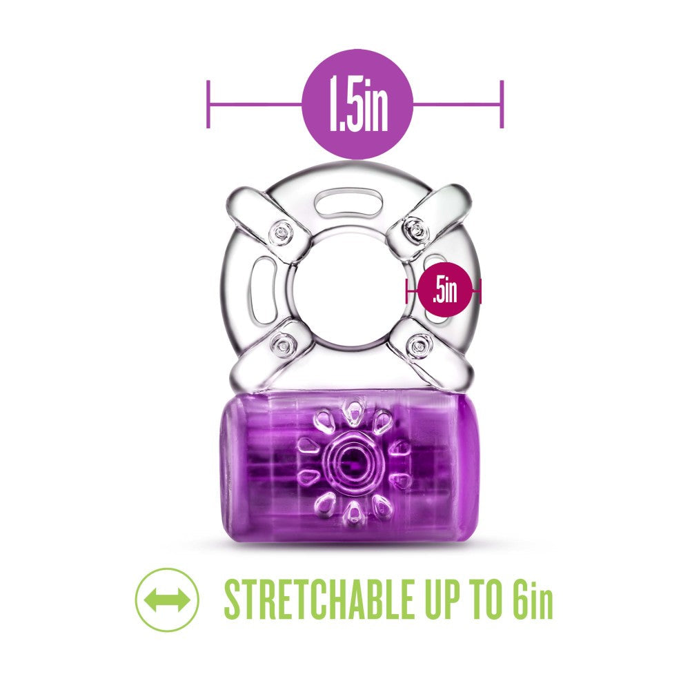 Play With Me By Blush® | Pleaser: Purple Rechargeable Vibrating Penis Ring