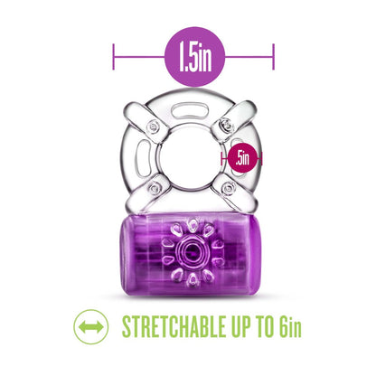 Play With Me By Blush® | Pleaser: Purple Rechargeable Vibrating Penis Ring