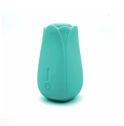 TULIP PRO 15-Function Silicone Suction Toy with Wireless Charge Teal Blue