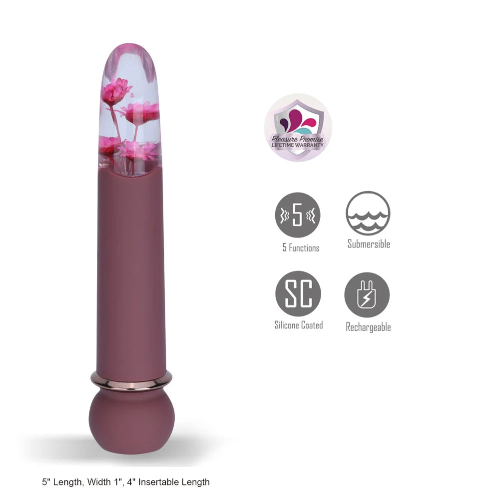 FLORA BURGUNDY 5-Speed Super Charged Flower Bullet