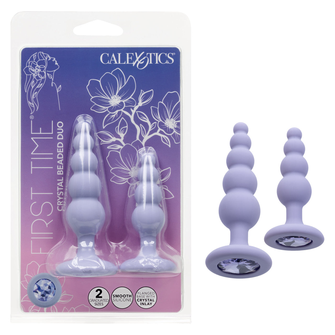 First Time® Crystal Beaded Duo Plug Set