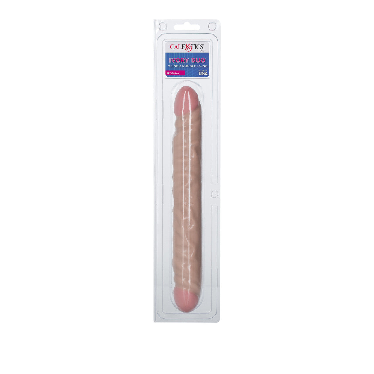 Veined Double Dong 12"/30.5 cm - Ivory