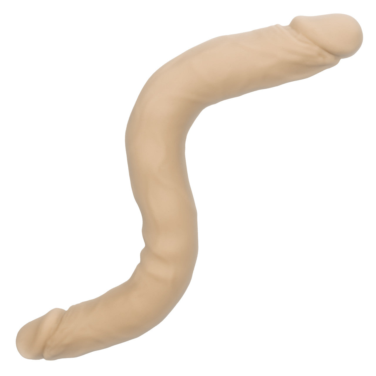 Silicone Studs Bend and Hold Dual Dong 12"- Ivory